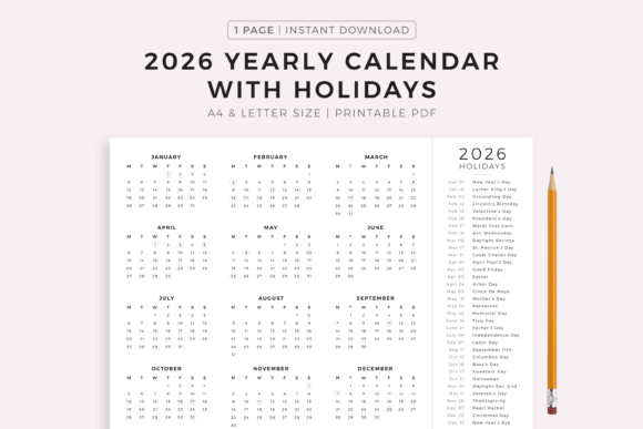 Download 2026 Year Calendar with Holidays - Year Collection