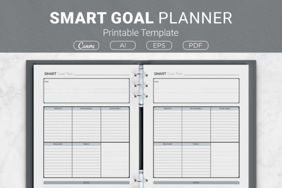Download SMART Goal Planner Printable Template - Goal planner Collection