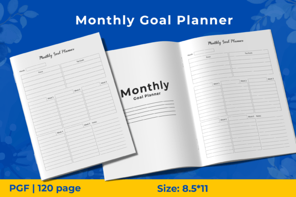 Download Monthly Goal Planner KDP Interiors - Goal planner Collection