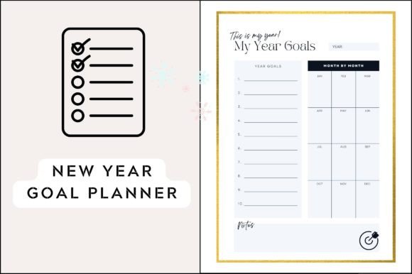 Download New Year Goal Tracker Printable - Year Collection