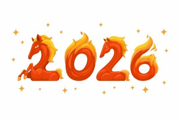 Download 2026 Year of the Fire Horse Illustration - Year Collection