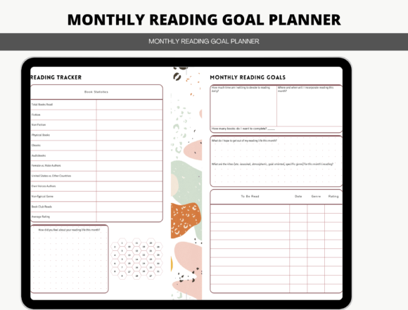 Download Monthly Reading Goal Planner - Goal planner Collection