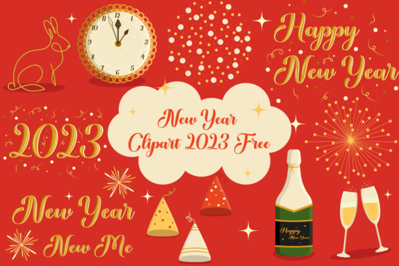 Download New Year 2023 Clipart Free - Year Collection