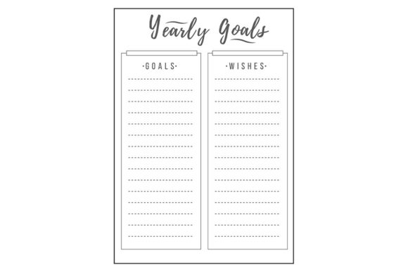 Download Yearly Schedule Minimalist Planner Page - Year Collection