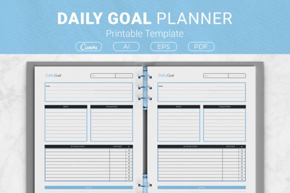 Download Daily Goal Planner Printable Template - Goal planner Collection