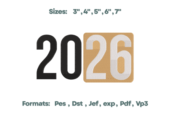 Download 2026 Modern Block New Year Design - Year Collection