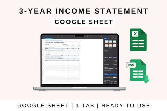 Download 3-Year Income Statement Template - Year Collection