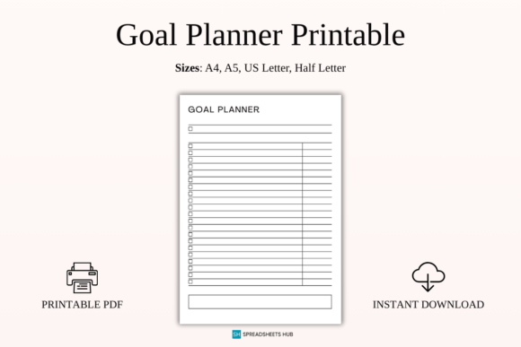 Download Weekly Habit Strategic Goal Planner PDF - Goal planner Collection