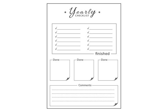 Download Yearly List Minimalist Planner Page - Year Collection